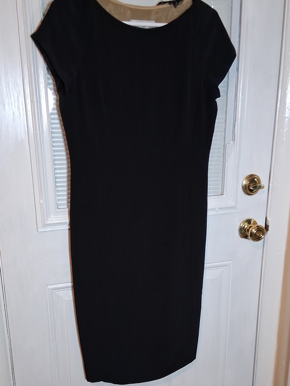 Worth Black Midi Sheath Dress